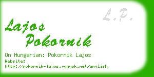 lajos pokornik business card